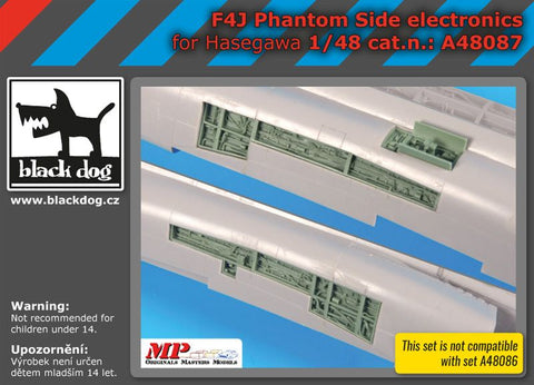 ブラックドッグ A48087 1/48 F4J ファントム サイド・電子機器 (ハセガワ用)