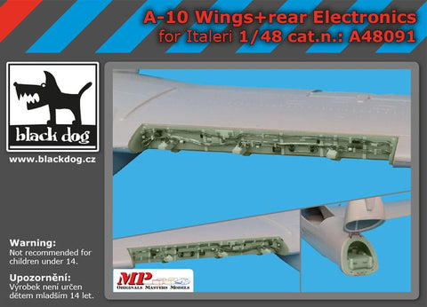 ブラックドッグ A48091 1/48 A-10 主翼＋後部電子機器（イタレリ用）