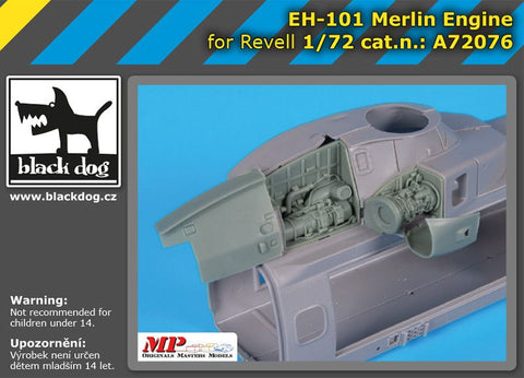 ブラックドッグ A72076 1/72 EH-101 マーリン エンジン（レベル用）
