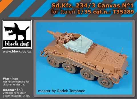 ブラックドッグ T35289 1/35 Sd.Kfz. 234/3 キャンバス No.1   (イタレリ用)