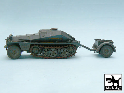 ブラックドッグ T48009 1/48 ドイツ Sd.Kfz252軽装甲付弾薬トラック＋Sd.Anh.32トレーラー 改造セット