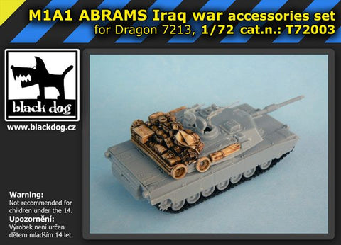 ブラックドッグ T72003 1/72 M1A1 エイブラムス イラク戦争 （ ドラゴン 07213用，7 レジンパーツ）