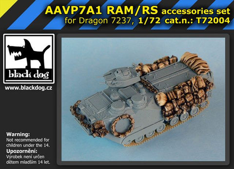 ブラックドッグ T72004 1/72 AAVP7A1 RAM/RS （ ドラゴン 07237用，10 レジンパーツ）