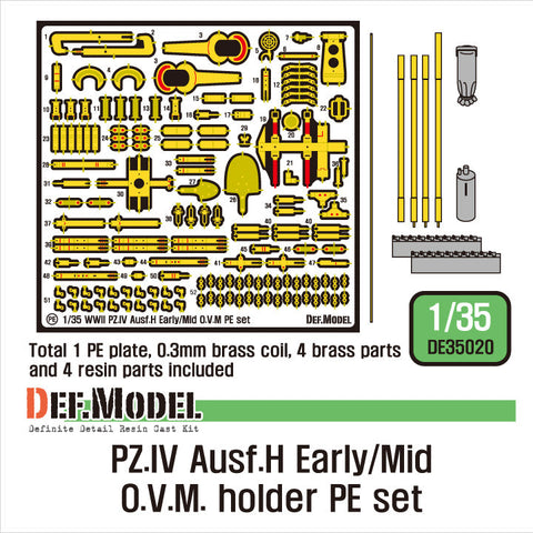 DEFモデル DE35020 1/35 IV号戦車Ｈ型初期-中期 OVMホルダーセット (アカデミー/ 他キット用)