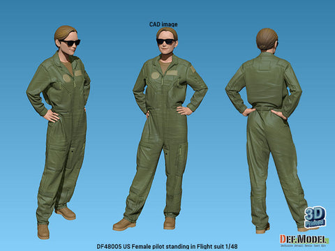 DEFモデル DF48005 1/48 アメリカ A-10C 女性パイロット フライトスーツ