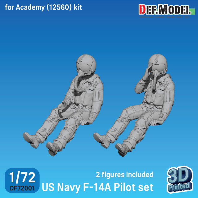DEFモデル DF72001 1/72 アメリカ海軍 F-14A パイロットセット(2体