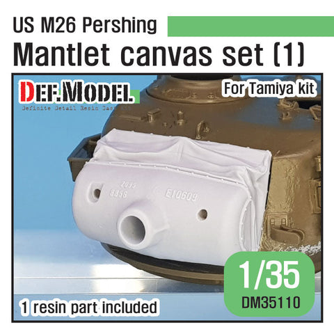 DEFモデル DM35110 1/35 アメリカ M26 パーシング キャンバス製カバー付防盾セット 初期型(タミヤ用)