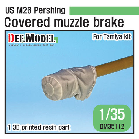 DEFモデル DM35112 1/35 アメリカ M26 パーシング マズルブレーキ キャンバス製カバー (タミヤ用)