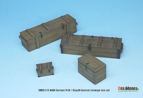 DEFモデル DM35113 1/35 WWII ドイツ III号戦車/III号突撃砲用木箱セット (各社対応)