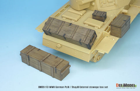 DEFモデル DM35113 1/35 WWII ドイツ III号戦車/III号突撃砲用木箱セット (各社対応)
