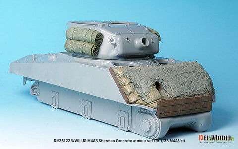 DEFモデル DM35122 1/35 WWII アメリカ M4A2/A3 シャーマン コンクリート 47度 フロントアーマー(各社対応)
