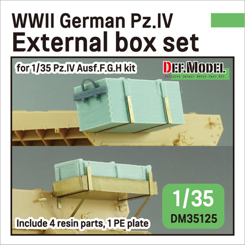 DEFモデル DM35125 1/35 WWII ドイツ IV号戦車 G/H型用外付木製弾薬箱セット(各社対応)