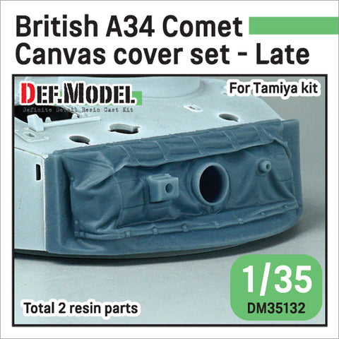 DEFモデル DM35132 1/35 WWII イギリス A34 コメット用 キャンバスカバー付防盾セット 後期型(タミヤ用)