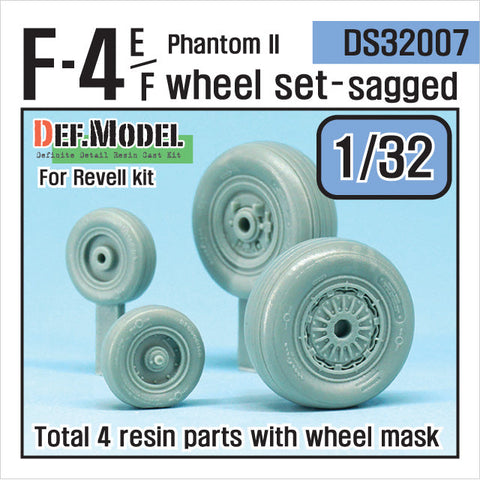 DEFモデル DS32007 1/32 F-4E/F ファントムII 自重変形タイヤ (レベル用)