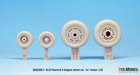DEFモデル DS32009 1/32 F-4D/C ファントムII 自重変形タイヤ(タミヤ用)