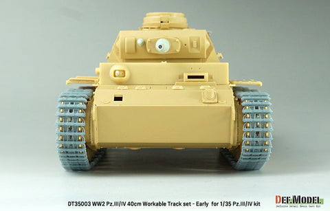 DEFモデル DT35003 1/35 WWII ドイツ III/IV号戦車用 40cm初期型可動履帯セット (各社対応)