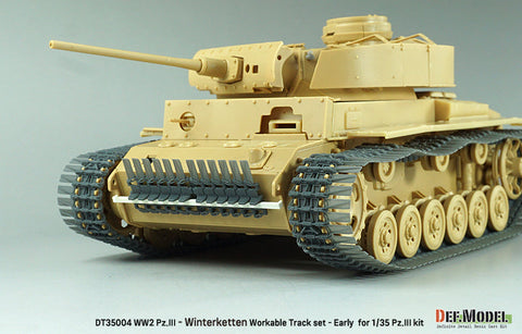 DEFモデル DT35004 1/35 WWII ドイツ III号戦車用 40cm可動履帯セット 冬季用ヴィンターケッテ (各社対応)
