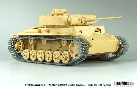DEFモデル DT35004 1/35 WWII ドイツ III号戦車用 40cm可動履帯セット 冬季用ヴィンターケッテ (各社対応)