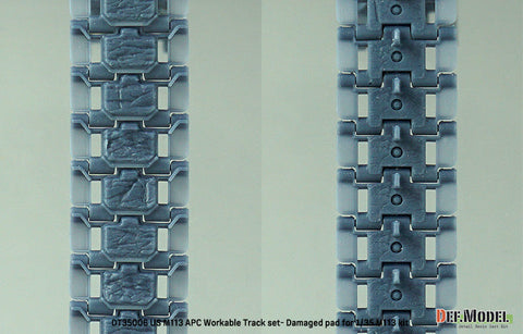 DEFモデル DT35006 1/35 アメリカ M113 APC 可動履帯セット- ダメージ表現入りパッド (各社対応)