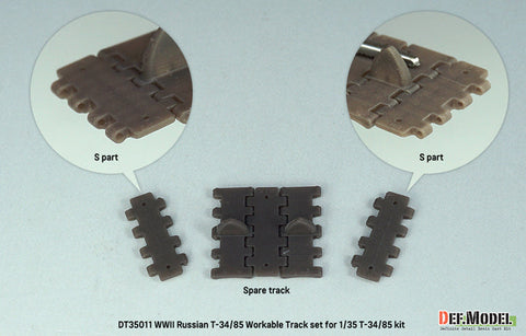 DEFモデル DT35011 1/35 ロシア T-34/85 可動履帯セット(各社対応)