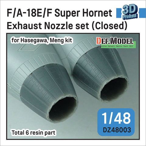DEFモデル DZ48003 1/48 F/A-18E/F スーパーホーネット 排気ノズル クローズ(ハセガワ/ モンモデル 用)