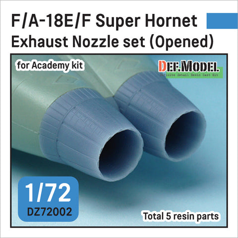 DEFモデル DZ72002 1/72 F/A-18E/F/G スーパーホーネット用排気ノズル オープン(アカデミー用)