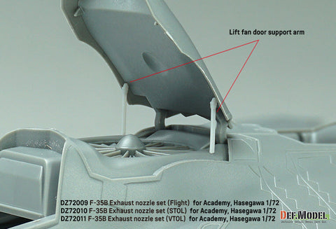 DEFモデル DZ72009 1/72 1/72 F-35B ライトニングII 排気ノズル 飛行状態 (アカデミー/ ハセガワ用)