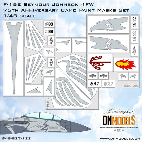 DNモデル 48/827-122 1/48 ベトナム戦争時代のF-4ファントムII迷彩塗装マスク(全キット用)