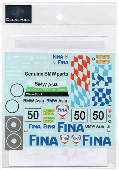 デカールプール DP128T 1/24 BMW 320i FINA #50 マカオ・ギア・レース '98 J. Winkelhock トランスキット付き