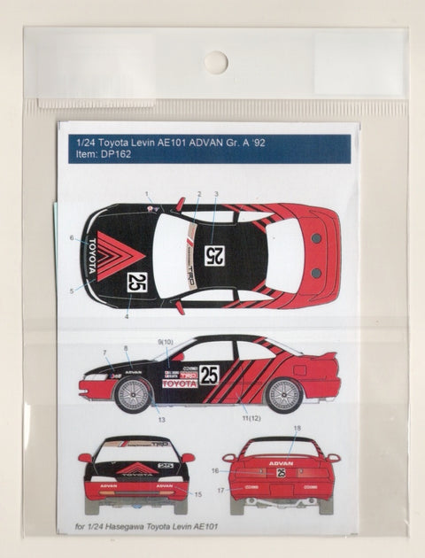 デカールプール DP163 1/24 トヨタ レビン AE92 アドバン Gr. A 1992 (ビーマックス用)