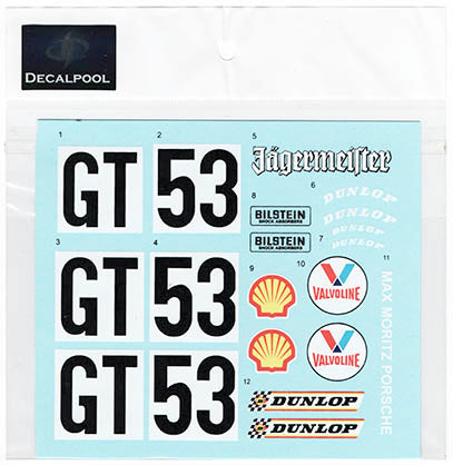 デカールプール DP216 1/12 ポルシェ 934 イェーガーマイスター GT #53 Gr. 4 ニュルンベルク '76 オプション