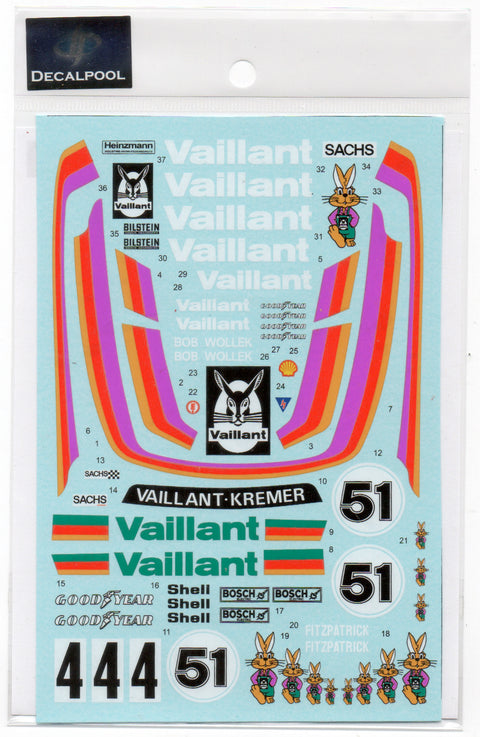 デカールプール DP277 1/20 クレーメル ポルシェ 935 Vaillant #4/51 (タミヤ用)