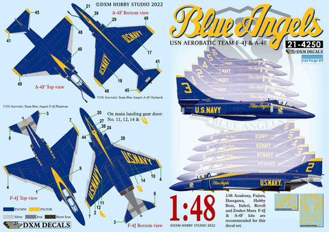 DXM 21-4250 1/48 アメリカ海軍 A-4F & F-4J エアロバティックチーム ブルーエンジェルス
