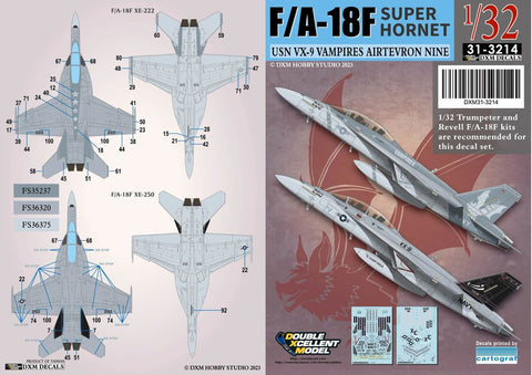 DXM  31-3214 1/32 アメリカ海軍 F/A-18F スーパーホーネット VX-9 ヴァンパイアーズ