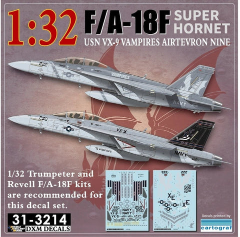 DXM  31-3214 1/32 アメリカ海軍 F/A-18F スーパーホーネット VX-9 ヴァンパイアーズ