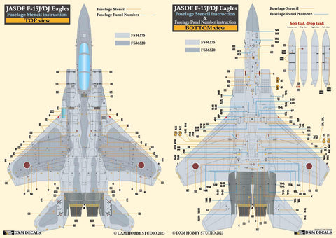 DXM 1/48 31-4166 航空自衛隊 F-15J/DJ アグレッサー コーションデータ