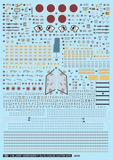 DXM 1/48 31-4166 航空自衛隊 F-15J/DJ アグレッサー コーションデータ