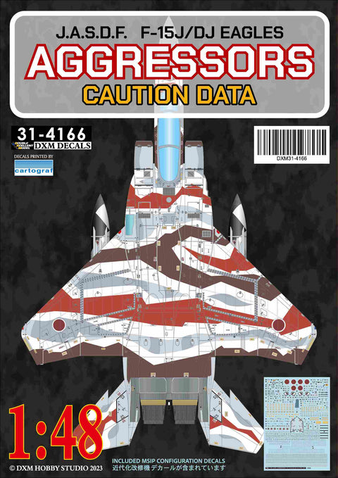 DXM 1/48 31-4166 航空自衛隊 F-15J/DJ アグレッサー コーションデータ