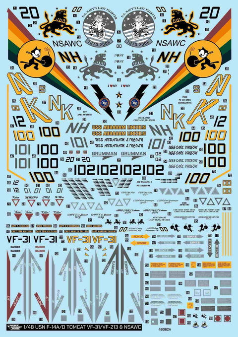 DXM 31-4267 1/48 アメリカ海軍 F-14A/D VF-31/VF-213/NSAWC トムキャット コレクション#3