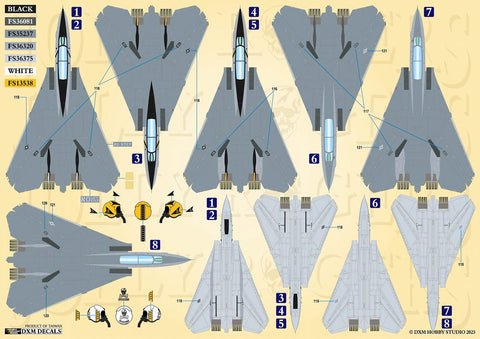 DXM 31-4270 1/48 アメリカ海軍 F-14B トムキャット VF-103 ジョリーロジャース 2000-2004（ハセガワ, グレートウォール, ホビーボス用）