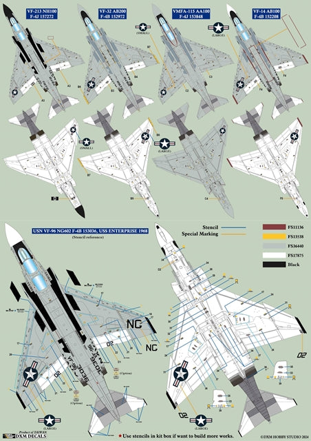 DXM 41-7156 1/72 アメリカ海軍/アメリカ海兵隊 F-4B/J ファントム コレクション 4