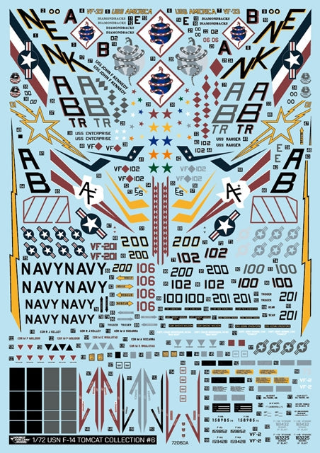DXM 41-7261 1/72 アメリカ海軍 F-14A VF-2/VF-33/VF-101/VF-102/VF-201  F-14 トムキャットコレクション #6