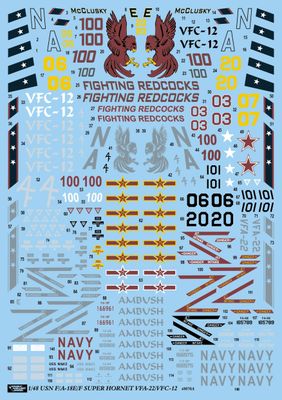 DXM 51-4272  1/48 アメリカ海軍 F/A-18E/F スーパーホーネット VFA-22 & VFC-12（ハセガワ,Meng, レベル用）