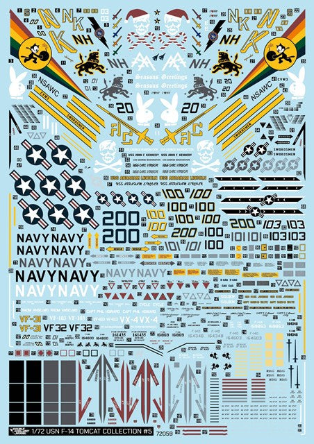 DXM 51-7160 1/72 アメリカ海軍 VF-31/VF-32/VF-103/VF-213/NSAWC  F-14 トムキャットコレクション #5