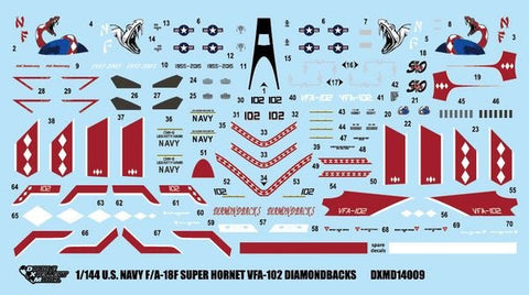 DXM 71-1109 1/144 アメリカ海軍 F/A-18F スーパーホーネット VFA-102 ダイヤモンドバックス