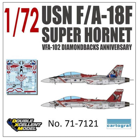 DXM 71-7121 1/72 アメリカ海軍 F/A-18F スーパーホーネット VFA-102 ダイヤモンドバックス
