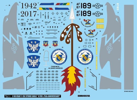 DXM 81-4232 1/48 アメリカ空軍 F-15E ストライクイーグル 第4戦闘航空団 75周年記念