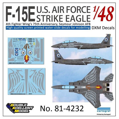 DXM 81-4232 1/48 アメリカ空軍 F-15E ストライクイーグル 第4戦闘航空団 75周年記念