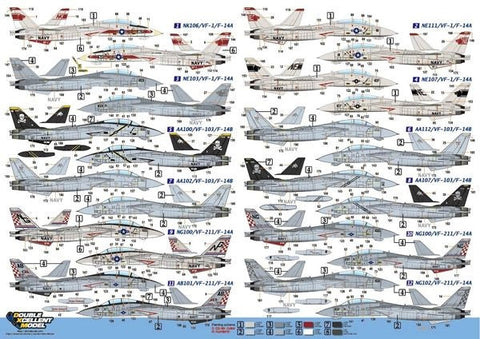 DXM 91-1112 1/144 アメリカ海軍 F-14A/B トムキャット VF-1/VF-103/VF-211