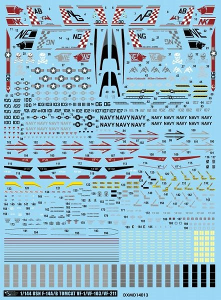 DXM 91-1112 1/144 アメリカ海軍 F-14A/B トムキャット VF-1/VF-103/VF-211